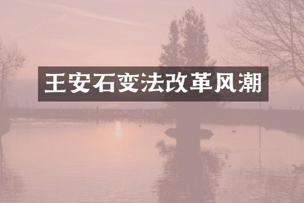 王安石变法改革风潮