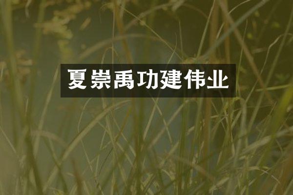 夏崇禹功建伟业