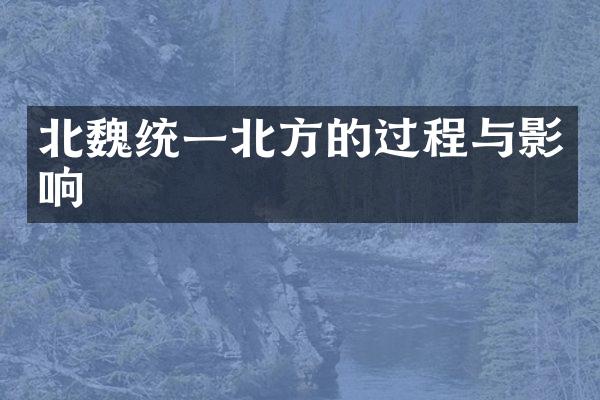 北魏统一北方的过程与影响
