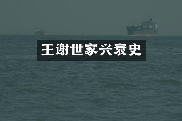 王谢世家兴衰史