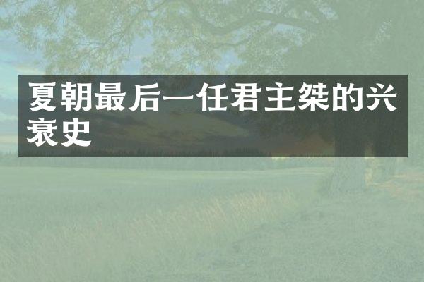 夏朝最后一任君主桀的兴衰史