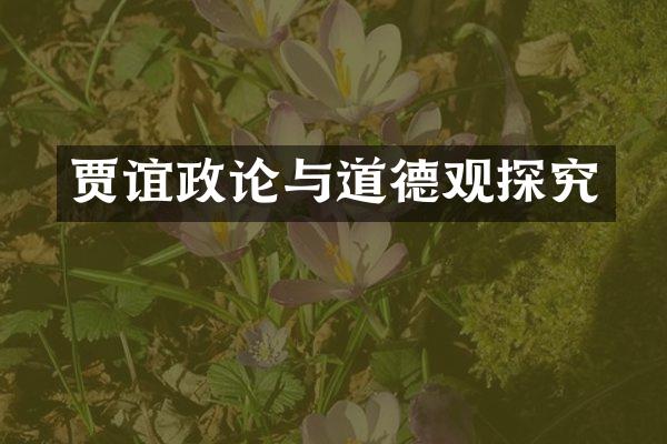 贾谊政论与道德观探究