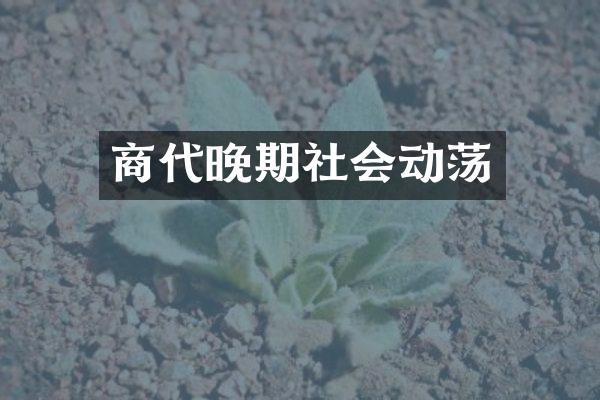 商代晚期社会动荡