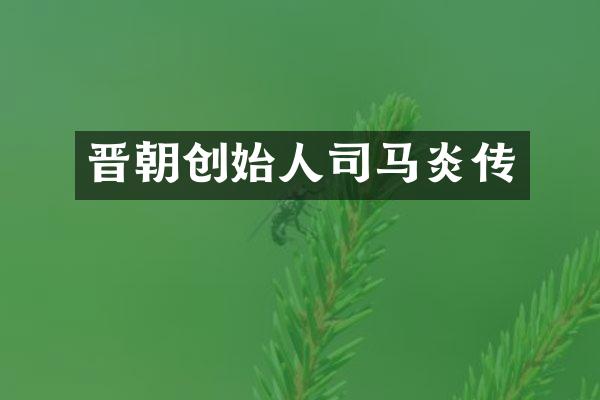 晋朝创始人司马炎传