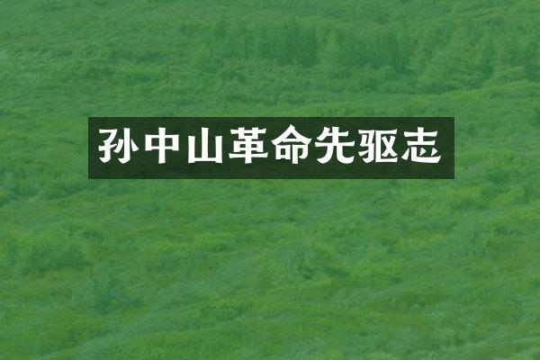 孙中山革命先驱志