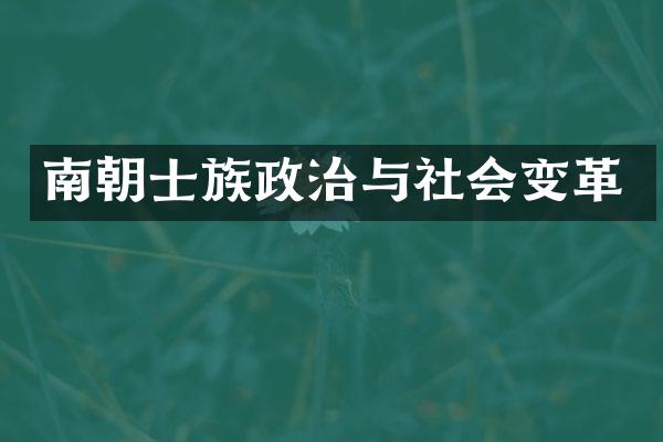 南朝士族政治与社会变革