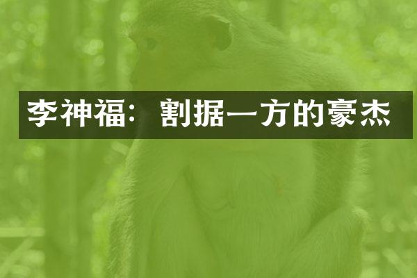 李神福：割据一方的豪杰