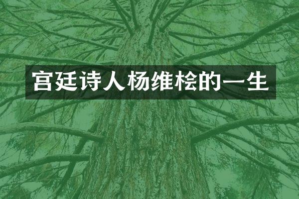 宫廷诗人杨维桧的一生