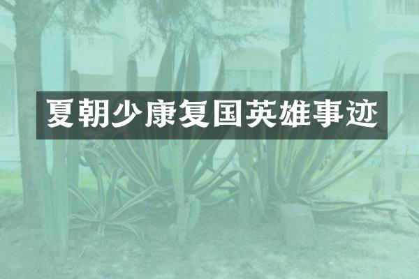 夏朝少康复国英雄事迹