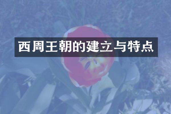 西周王朝的建立与特点