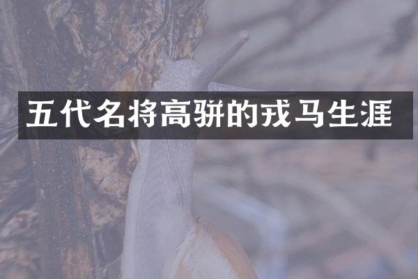五代名将高骈的戎马生涯