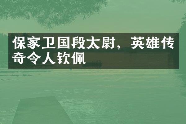 保家卫国段太尉，英雄传奇令人钦佩