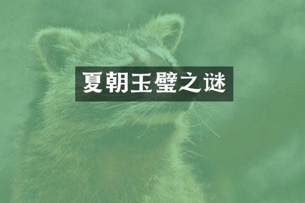 夏朝玉璧之谜