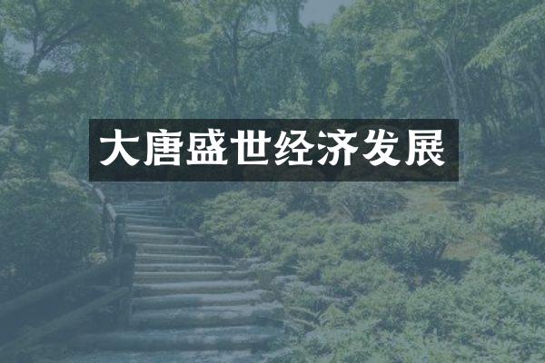 大唐盛世经济发展