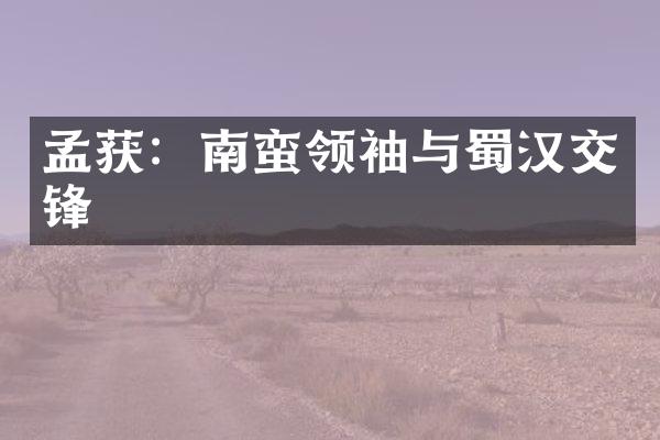 孟获：南蛮与蜀汉交锋