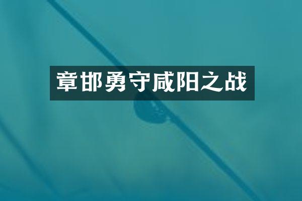 章邯勇守咸阳之战