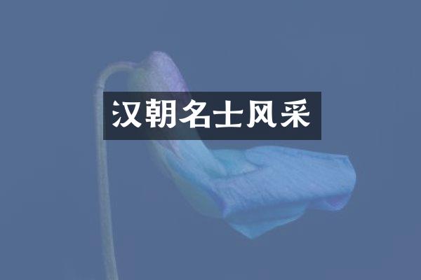汉朝名士风采