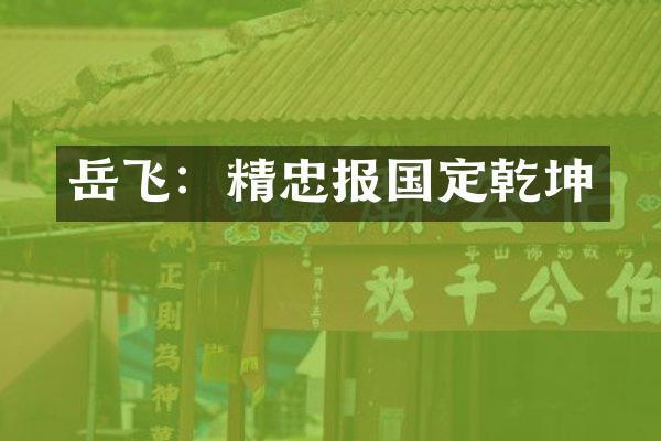 岳飞：精忠报国定乾坤
