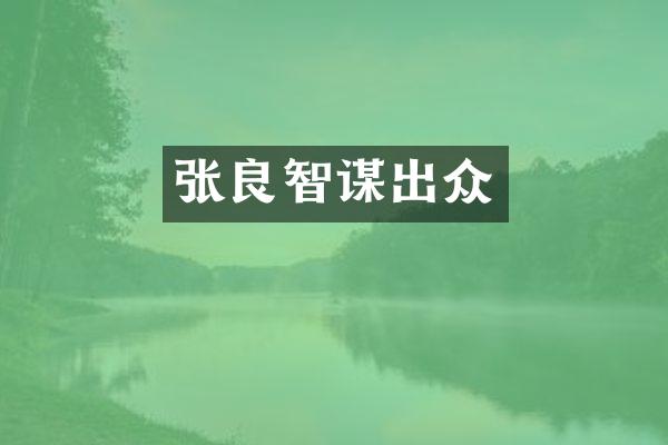张良智谋出众