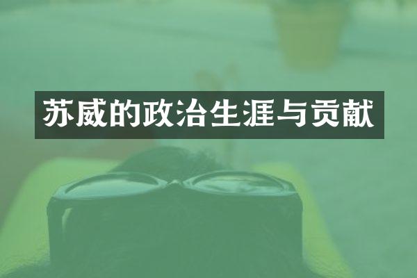 苏威的政治生涯与贡献