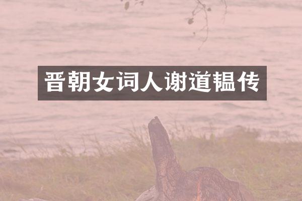 晋朝女词人谢道韫传
