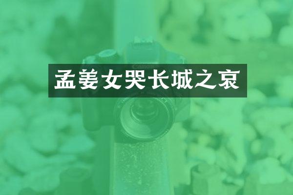 孟姜女哭长城之哀