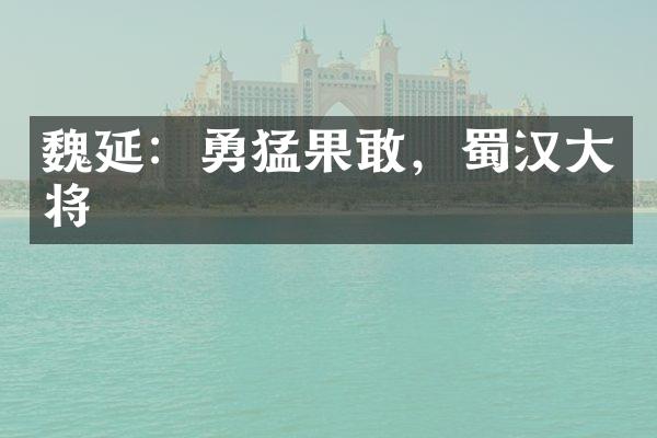 魏延：勇猛果敢，蜀汉大将