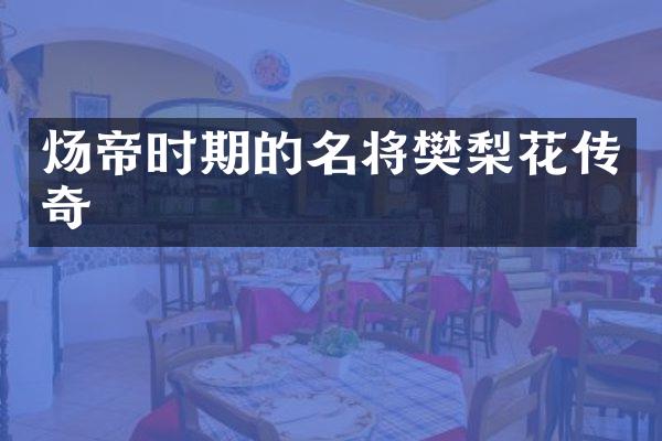 炀帝时期的名将樊梨花传奇