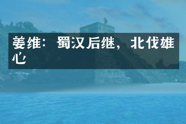 姜维：蜀汉后继，北伐雄心