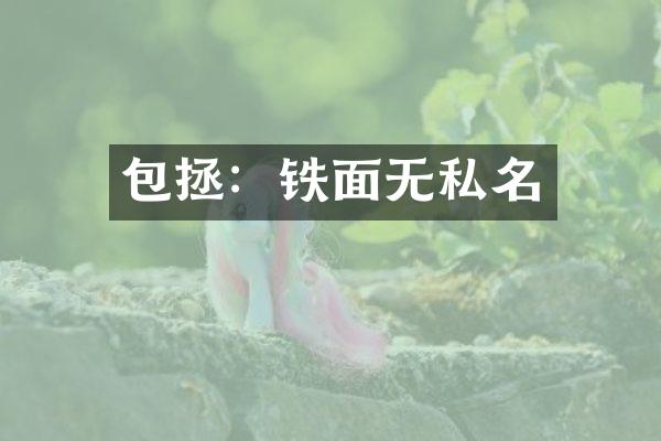 包拯：铁面无私名