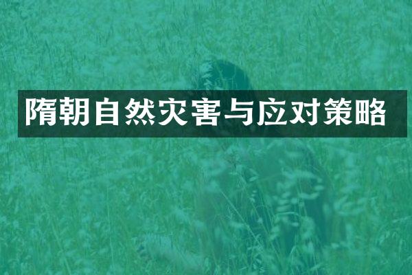 隋朝自然灾害与应对策略