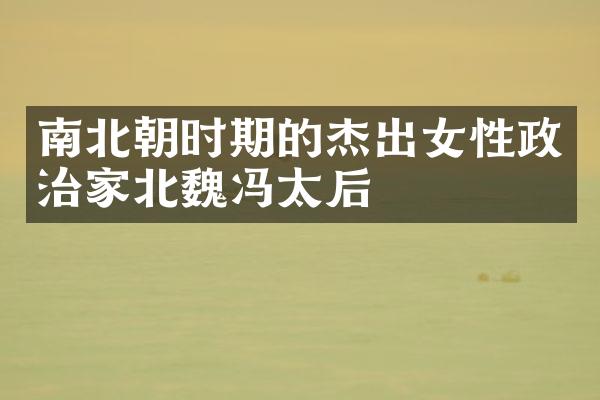 南北朝时期的杰出女性政治家北魏冯太后