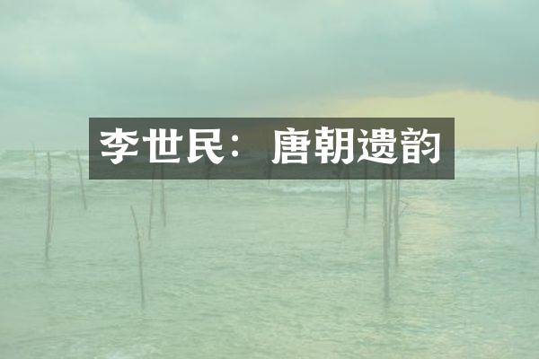 李世民：唐朝遗韵