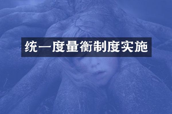 统一度量衡制度实施
