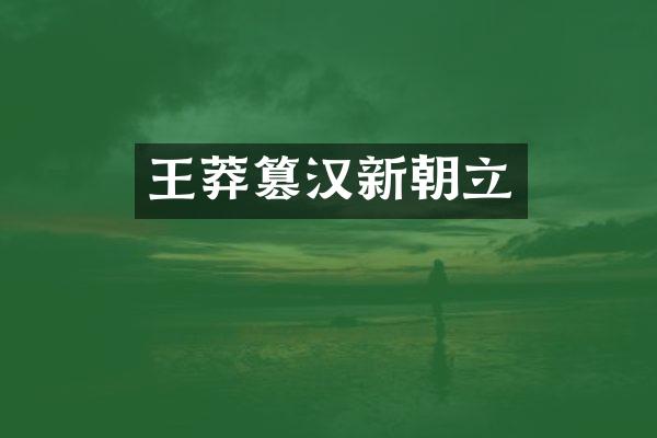 王莽篡汉新朝立