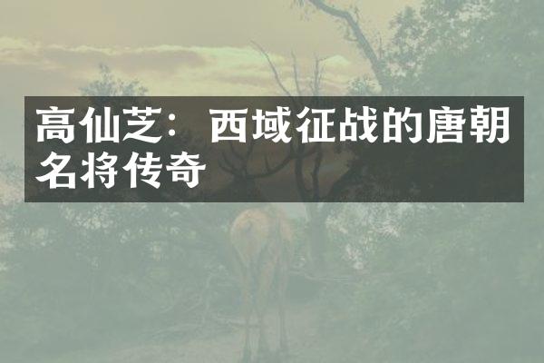 高仙芝：西域征战的唐朝名将传奇
