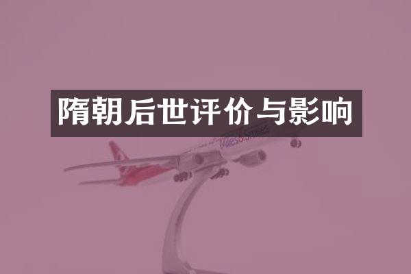 隋朝后世评价与影响