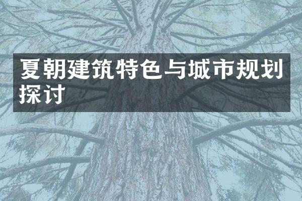 夏朝建筑特色与城市规划探讨
