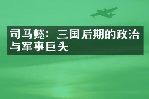 司马懿：三国后期的政治与军事巨头