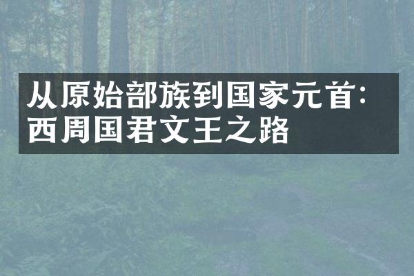 从原始部族到国家元首：西周国君文王之路