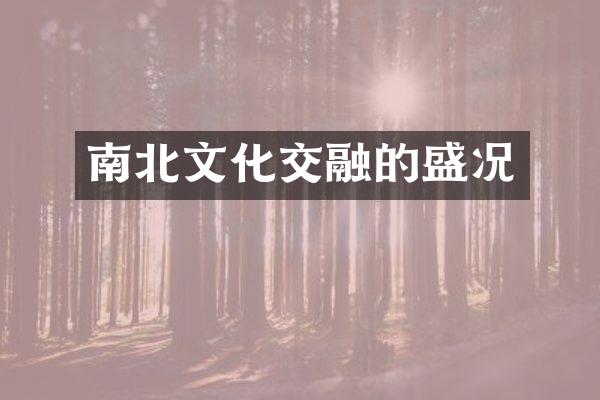 南北文化交融的盛况