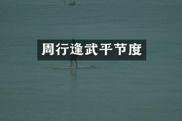 周行逢武平节度
