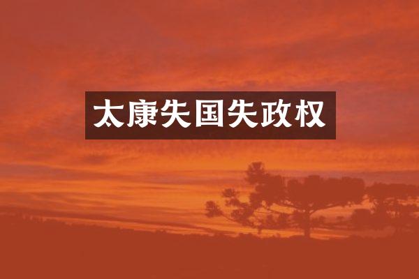 太康失国失政权
