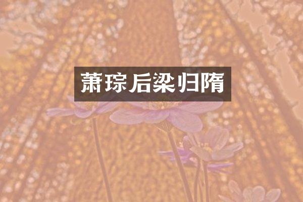 萧琮后梁归隋