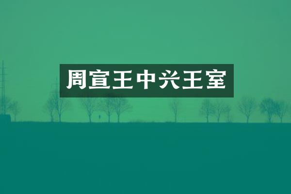 周宣王中兴王室