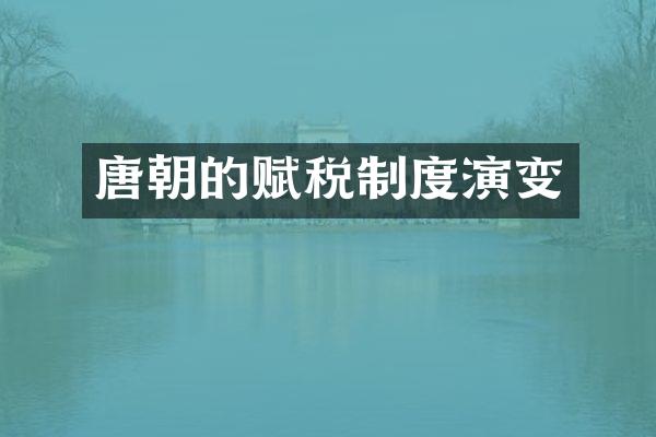 唐朝的赋税制度演变