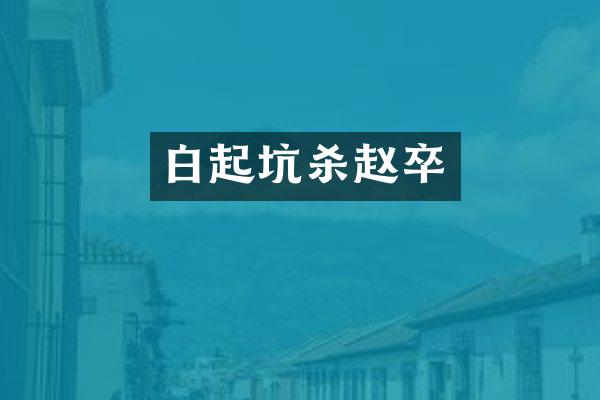 白起坑杀赵卒