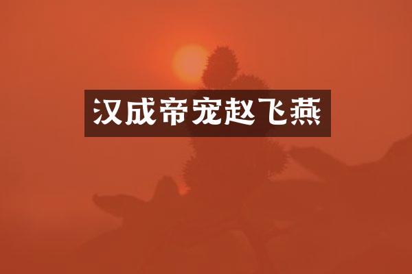汉成帝宠赵飞燕