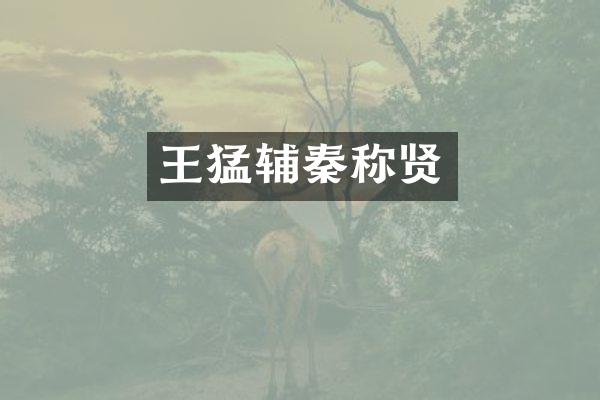 王猛辅秦称贤