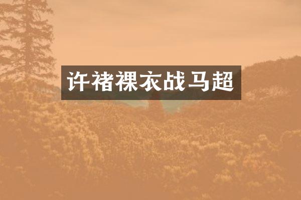 许褚裸衣战马超
